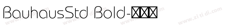 BauhausStd Bold字体转换